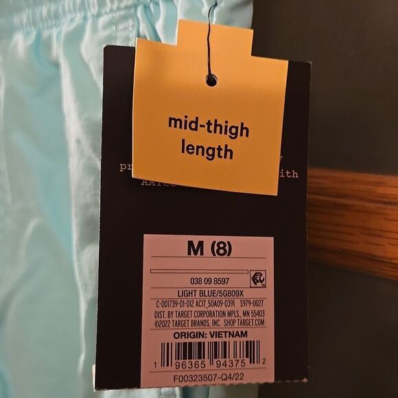 Boys solid swim trunks blue size 8 pockets drawstring waist upf 50+ bottom mint - Picture 9 of 11